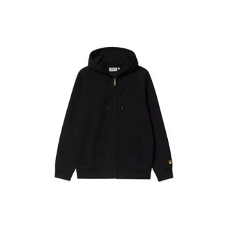 Carhartt Work in Progress Carhartt Wip, Zip-throughs, male, Black, Size: XL Zip-through Sweatshirt