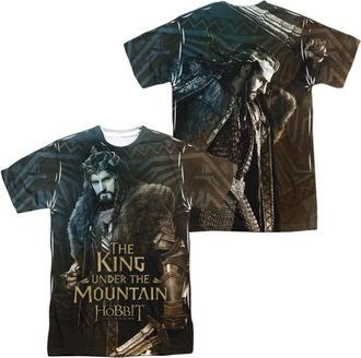 Gildan Hobbit King (Front/Back) Short Sleeve Adult Poly Crew Tee / T-Shirt