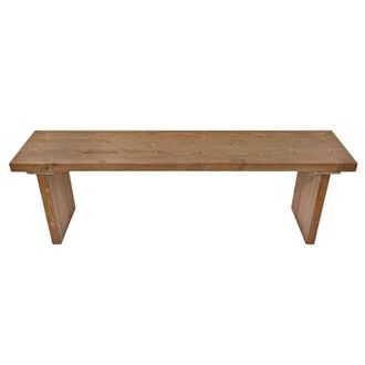 NATYAL Banco de madera maciza para pie de cama o sal&oacute;n en tono roble 80cm