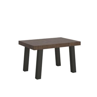 Itamoby Mesa extensible 90x140/244 cm efecto madera nogal, hierro