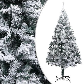 vidaXL Rbol De Navidad Artificial Verde Con Nieve 240 Cm Vidaxl
