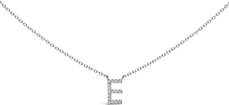 House of Brilliance 10K Gold Diamond Accent A-Z Block Initial Pendant Necklace