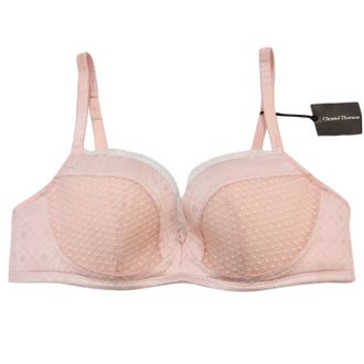 Chantal Thomass Rose Pink Satin Jacquard Pad Bra Size M