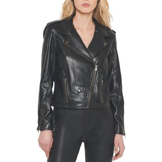 AS by DF Cult Recycled Leather Jacket in Black at Nordstrom, Size 3X-Large