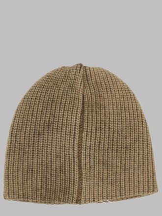Amish AMX219CT84_XXXXC0761 Wool Logo Beanie - Brown
