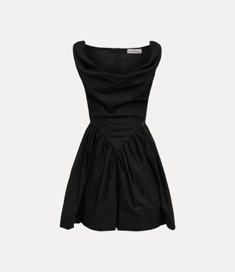 Vivienne Westwood Mini Sunday Dress Compact Poplin Black 36 Women