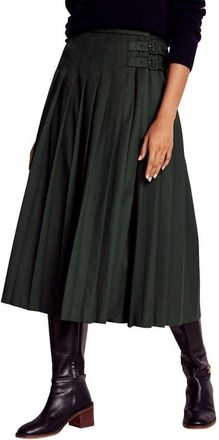 Boden Josephine Belt Detail Pleated Skirt in Green at Nordstrom, Size 2