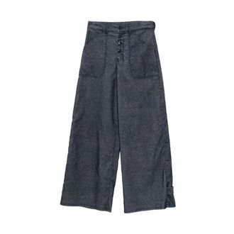 Emporio Armani Wijde broek - Dames - Broeken - Zwart - Maat: W27 Zijde