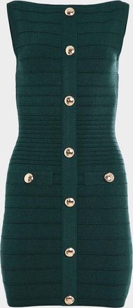 Retrof&ecirc;te Erin Sparkly Knit Buttoned Mini Dress