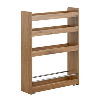 SoBuy Carrito multiuso con 4 bandejas madera marr&oacute;n