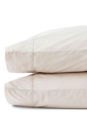 Pact Organic Cotton Organic Cool-Air Percale Pillowcase 2-Pack in Bone at Nordstrom, Size Standard