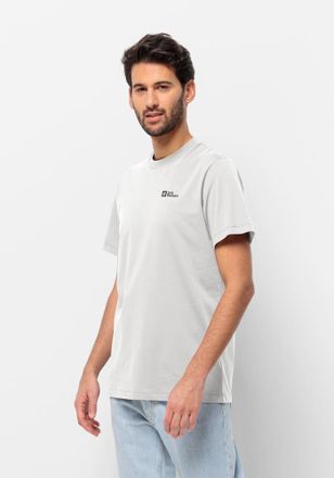 Jack Wolfskin T-Shirt JACK WOLFSKIN ESSENTIAL T M, Herren, Gr. L (52), weiss (wei&szlig;), Obermaterial: 100% Cotton organic; Kontrast: 100% Cotton organic, Shirts T-Shir