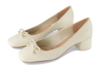Franco Sarto L-natalia Pump Shoes High Womens Heels Cream White Leather : 8.5 M