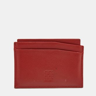 Carolina Herrera Red Leather Card Holder