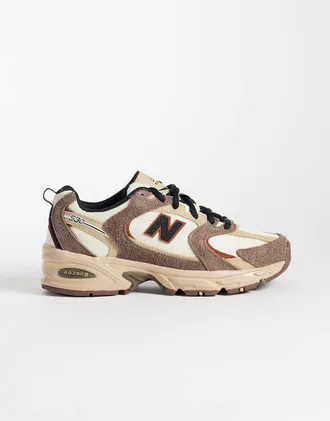 New Balance 530 sneakers bianche e marroni-Marrone