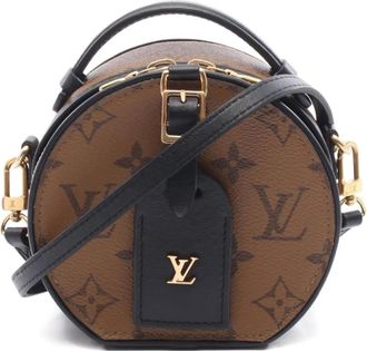 Louis Vuitton Borsa a mano tonda mini con monogramma 2021 - Marrone