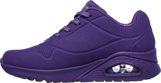 Skechers Womens Uno Stand on Air Sneaker, Purple Durabuck Mesh, 4.5 UK