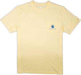 Southern Proper Mens King & Ghost Short Sleeve Tee In Banana Yellow