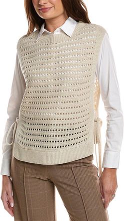 Max Studio Linen-Blend Sweater Shell
