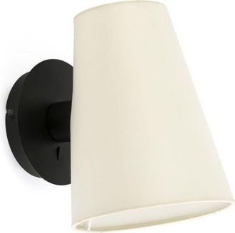 Faro Barcelona Lupe Aplique De Pared Negro/beige 20031-88