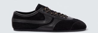Dries Van Noten Leather-trimmed suede sneakers