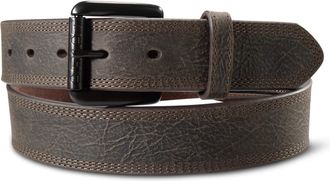 Ariat Mens Work Triple Row Stitch Belt in Brown, Size 36, by Ariat