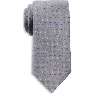 Michael Kors Big & Tall Alonso Neat Patterned Tie in Grey at Nordstrom, Size X-Large