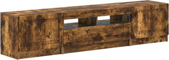 vidaXL Cabinet De Tv Led De 5 Piezas Roble Ahumado Vidaxl