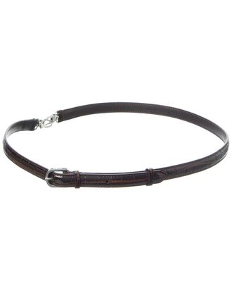 Toteme Toteme Double Clasp Croc-Embossed Leather Belt