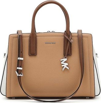 Michael Kors Laila Medium Satchel Satchel Womens Handbags Peanut, Leather