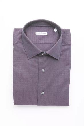 Robert Friedman Burgundy Cotton Men Mens Shirt