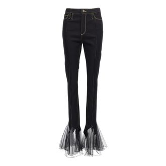 Nensi Dojaka Tulle Jeans - female - NENSI DOJAKA - Slim Fit Jeans - Black - M - Jeans