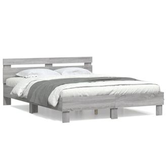 Berkfield Home Bed Frame without Mattress Grey Sonoma 150x200 cm King Size