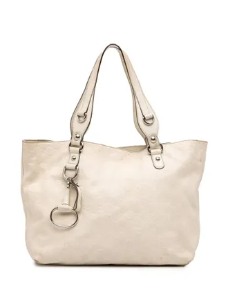 Gucci 2016-2025 Guccissima Icon Bit tote bag - women - Calf Leather - One Size - White