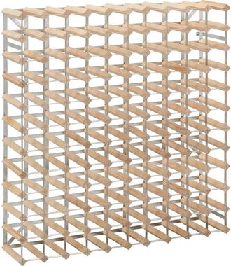 vidaXL Vidaxl - Botellero Para 120 Botellas De Madera Maciza De Pino