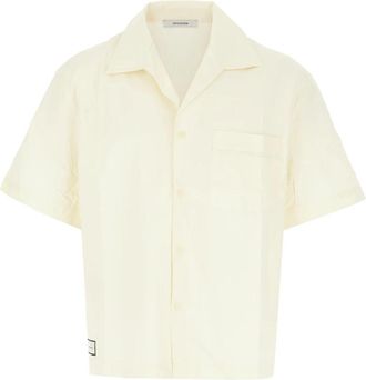 Entire studios Pajama Shirt - Heren - Korte mouwen Overhemden - Wit - L - Katoen - Overhemden