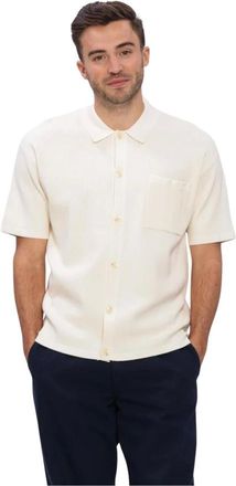 Anerkjendt Overhemden, Heren, Beige, M, Akvilhelm Needle Rib SS Knit Polo