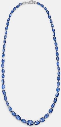 Ileana Makri 18kt white gold beaded necklace with kyanite and diamonds