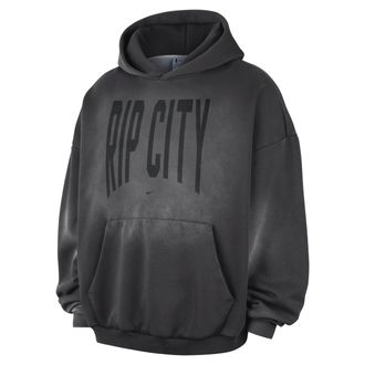 Nike Mens Portland Trail Blazers Standard Issue Therma-FIT Fleece Basketball Pullover Hoodie in Grey | II6065-099