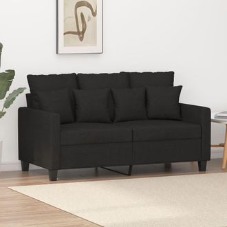 vidaXL Sof&aacute; De 2 Plazas De Tela Negro 120 Cm Vidaxl