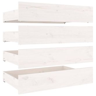 Berkfield Home Bed Drawers 4 pcs White Solid Wood Pine
