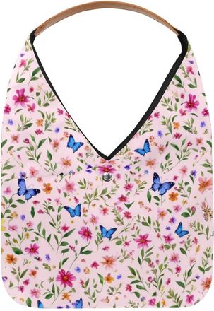 Generic Aesthetic Flower Reusable Lightweight Grocery Bags - Foldable Into Compact Pouch, Washable & Sturdy, Multipurpose for Shopping and Travel