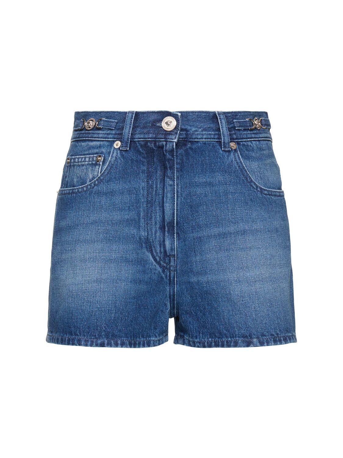 【送料&関税込】Versace Slim Fit Denim Shorts Versace Short Pants − Sale: up to −72% | Stylight