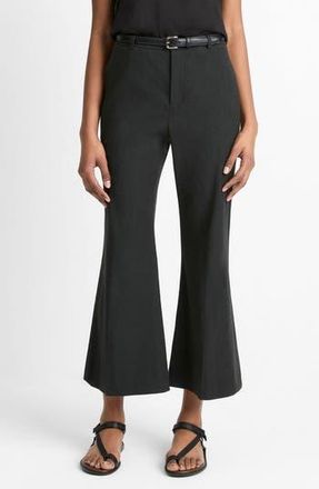 Vince Linen Blend Crop Flare Pants in Black at Nordstrom Rack, Size 16 (Similar To 14W-16W)