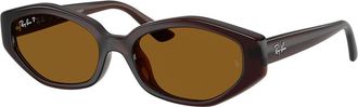 Ray-Ban RB4473D Asian Fit Polarized 714/83 Mens Sunglasses Brown Size 56