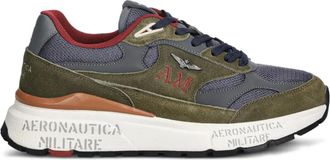Aeronautica logo-appliqu&eacute;d sneakers - Groen