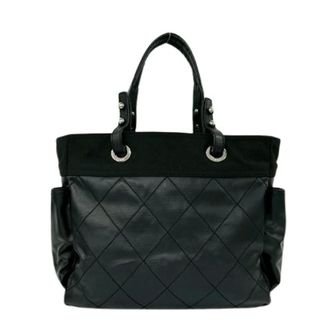 Chanel Pre-owned Paris-Biarritz GM Canvas Leather Tote Bag - Pre-owned - Mujer - Negro - ONE SIZE