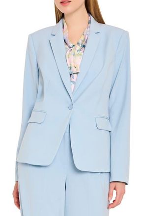 Tahari by ASL One-Button Blazer in Ice Blue at Nordstrom, Size 16