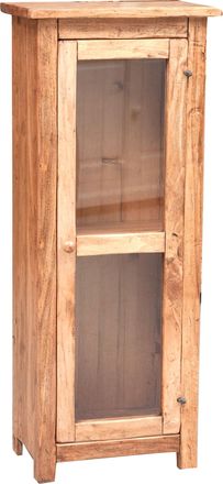 Biscottini International Vitrina De Estilo Country De Madera Maciza De Tilo Acabado Con Efecto Natural. Made In Italy