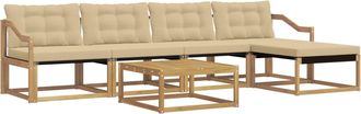 vidaXL Conjunto De Sof&aacute;s De Exterior 6 Uds. Y Beige Vidaxl